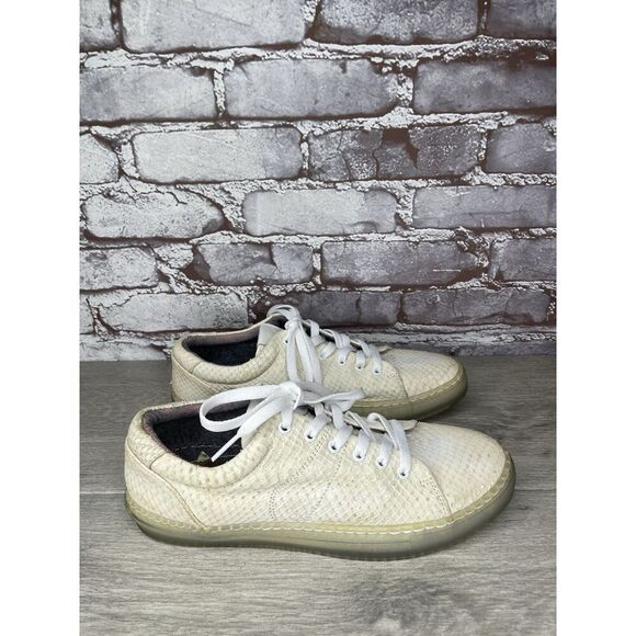 Massimo Dutti White Leather Snake Skin Embossed Trainers Shoes Women Sz 39EU/8.5 - Picture 16 of 16